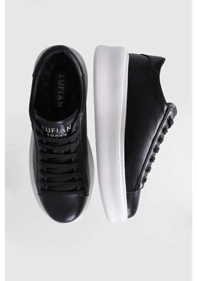 Lufian Gage Siyah Hakiki Deri Erkek Sneaker Ayakkabı 111230234-205 Siyah