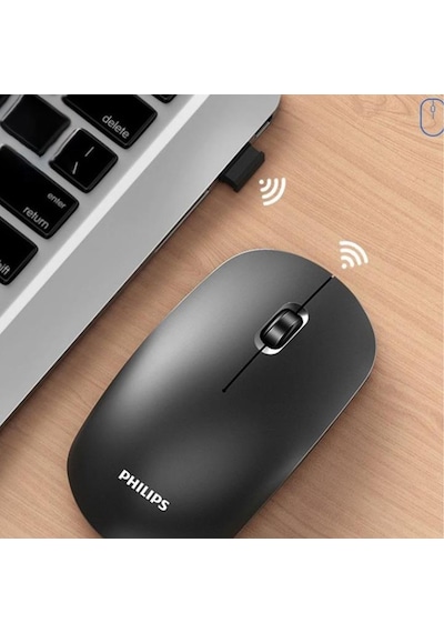 Philips SPK7315 Kablosuz Sessiz Mouse Siyah