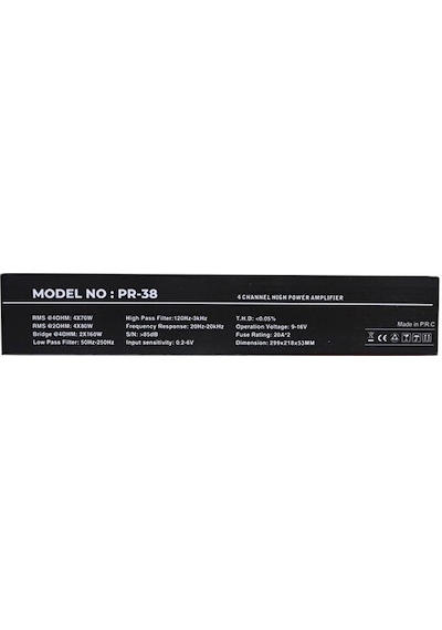 Premio Pr-38 Amfi 4 Kanal Amfi 4 70w Rms 4200w Maksimum Güç