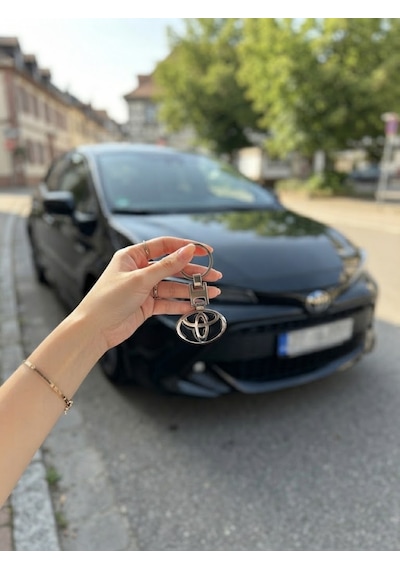 Toyota İle Uyumlu Metal Siyah Anahtarlık Aksesuar Corolla Yaris Avensis Auris