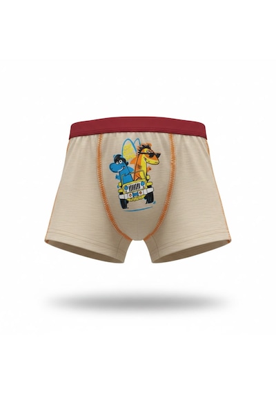 Orivra 5'li Erkek Çocuk Boxer Seti Pamuklu Esnek Desenli İç Çamaşırı Paketi Çok Renkli