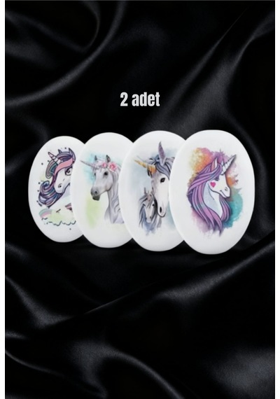 Unicorn Desenli Oval Silgi 2 Adet