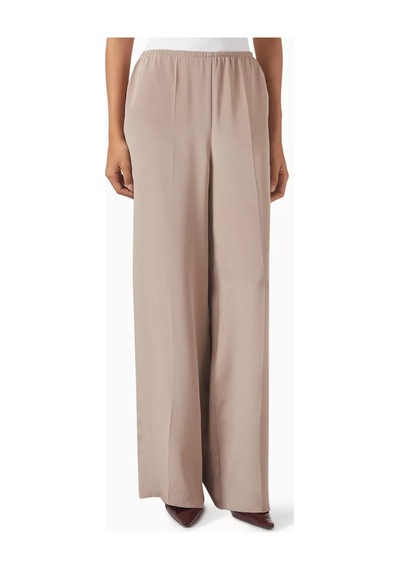 12storeez Relaxed Fit Mulberry Ipek Pantolon, Lastikli Bel İle Lüks Ve Konforlu Stil Bej