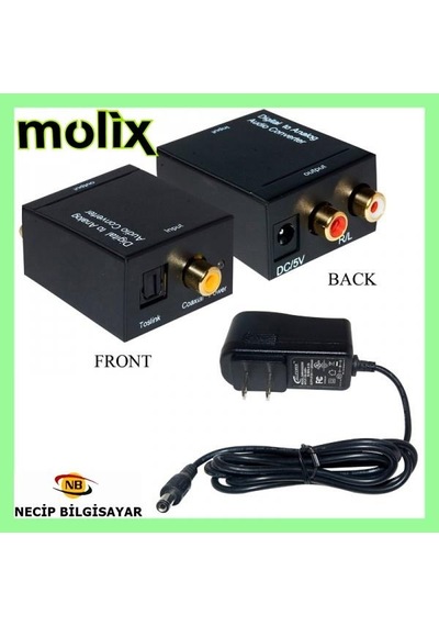 Dijital To Analog Optik Tos Ses Dönüştürücü Çevirici Adaptörlü