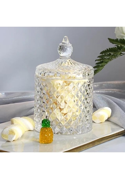 Lüks Kristal Cam Şekerlik Küçük 8 13cm Çok Renkli