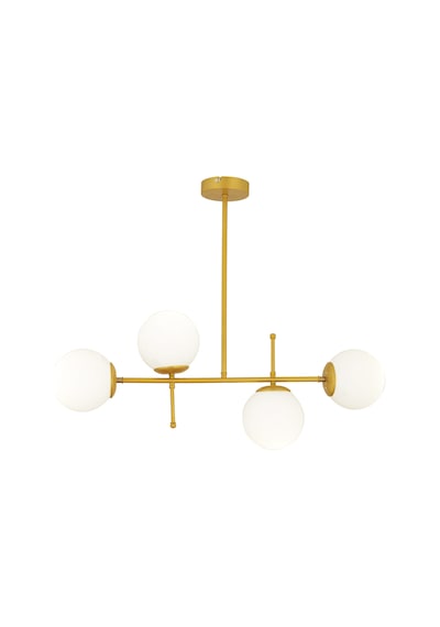 Günay 4'lü Modern Mutfak Yemek Masası Üstü Yatak Odası Salon Avize Gold