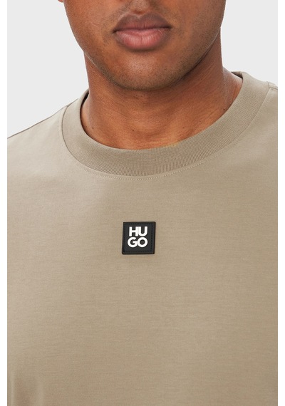Hugo Logolu Bisiklet Yaka % 100 Pamuk Regular Fit T Shirt Erkek T Shirt 50505201 928 Bej