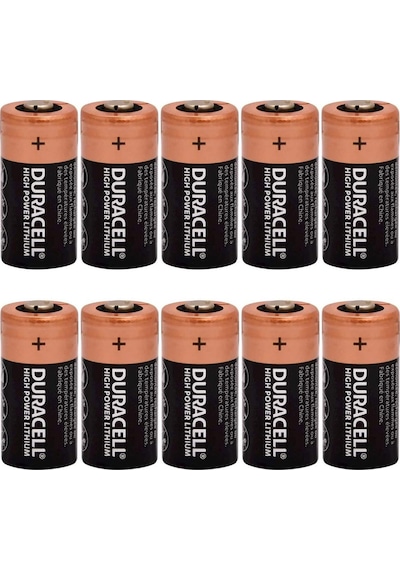 Duracell CR123A Lithium 3V Pil (Bulk - Dökme) 10 Adet