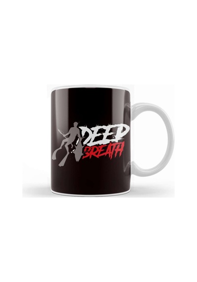 Deep Breath Spearfishing Fishing Freediving Fish Spearfisher Kupa Bardak Porselen Karışık