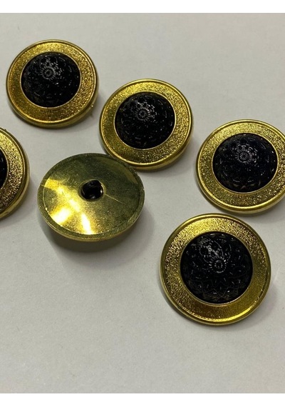 Kaban Ve Trençkot Düğmesi / Plastik Gold Ve Çerçeve 6'lı / 2,5 Cm