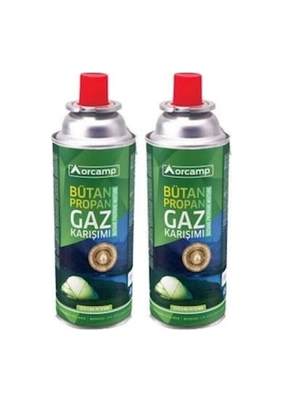 2 Adet Orgaz & Orcamp 227Gr Gaz Kartuşu Kamp Ocak Kartuş Çok Renkli