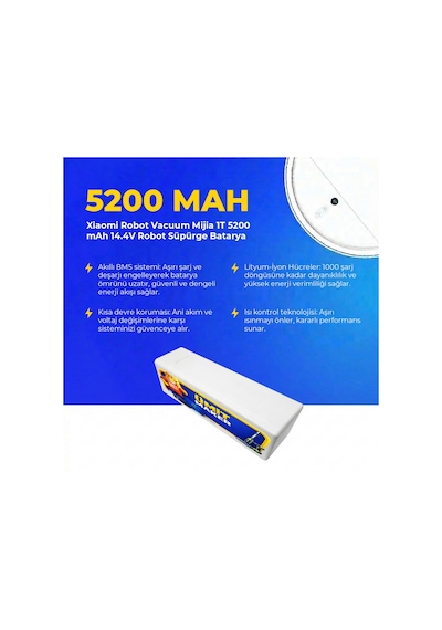 Xiaomi Robot Vacuum Mijia 1t 5200 Mah 14.4v Robot Süpürge Batarya