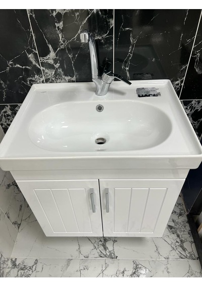 Denko Lotus Serisi 60 Cm Mdf Banyo Dolabı Beyaz Denko Lotus Serisi 60 Cm Mdf Banyo Dolabı Beyaz