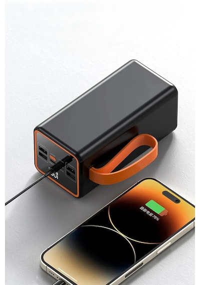 50000mah Hızlı Şarj Powerbank 22.5w Powerbank Kamp Led Işıklı