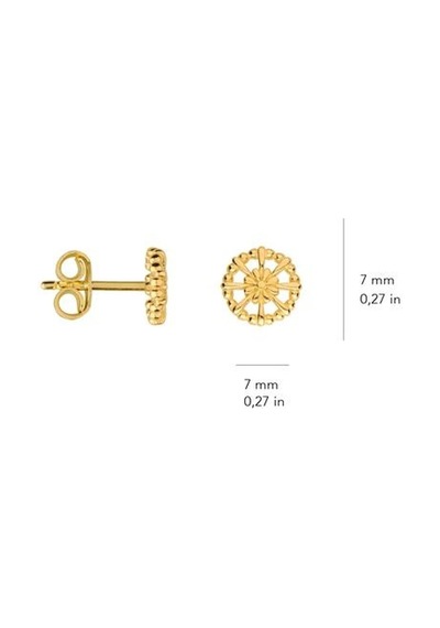 Goldkupe 14 Ayar Altın Yuvarlak Küpe 1,27 Gr-2183