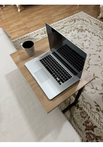 Metal Ayaklı Yükseklik Ayarlı Laptop Sehpası Kahvaltı Masası Çalı Ceviz Metal Ayaklı Yükseklik Ayarlı Laptop Sehpası Kahvaltı Masası Çalı Ceviz