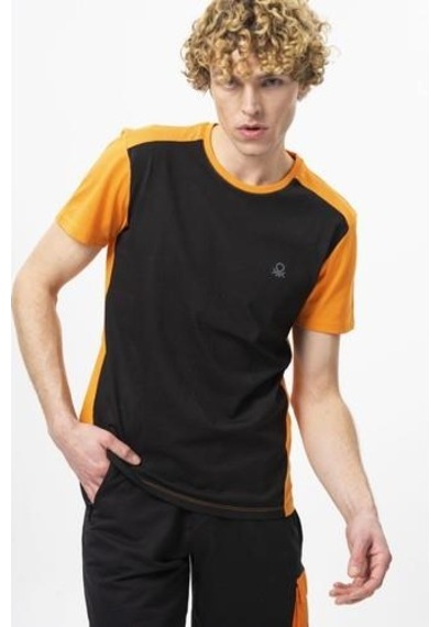 Benetton Bnt-m20452-23y Erkek T-shirt Bnt-m20452-r1534 Siyah