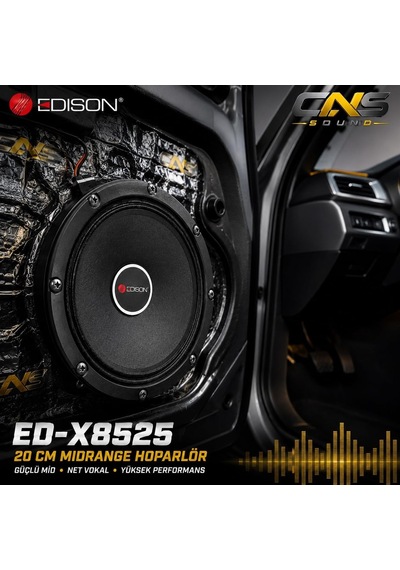 Edison Ed-x8525 20 Cm Midrange Hoparlör 150 Rms 600w Profesyonel Oto Ses Sistemi