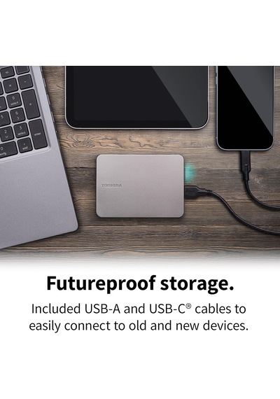 Canvio Flex 2.5 2tb Usb 3.2 Gen-1 + Type-c + Type-a Hdtx220escaa Taşınabilir Harici Sabit Disk