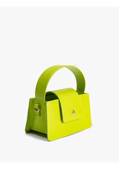 Koton Mini El Çantası Saplı Suni Deri Yeşil 3wak30138aa Yeşil