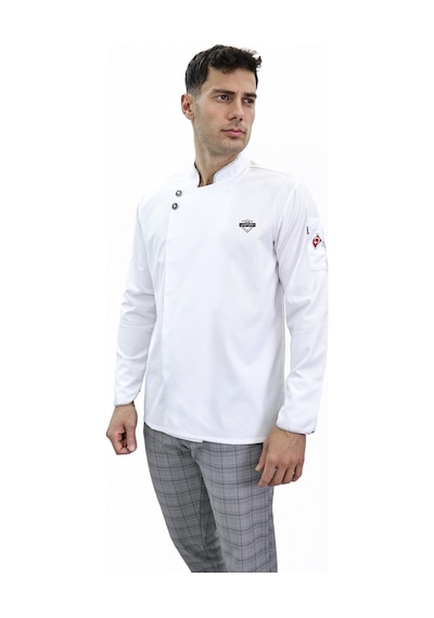 Çift Düğmeli Şef Ceket Aşçı Kıyafeti Chef Aşçı Forması Beyaz