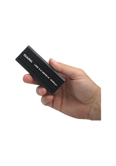 Usb3.2 Gen2 10gbps Type-c - M.2 Nvme & Sata Ngff Ssd Led Dokunmatik Ekranlı Disk Kutusu Dk-ac-dsem6