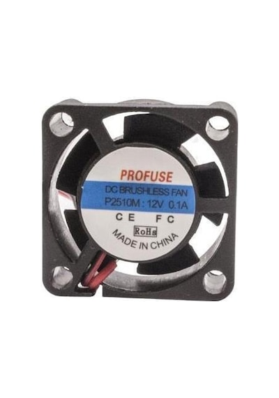 25x25x10mm 12V 0.10A Fan 2 Kablolu