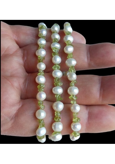 Kültür Incisi ve Peridot Bileklik 675-4 Çok Renkli