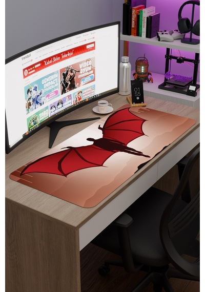 Lucifer V5 90x40 Xxl Gaming Kauçuk Kaymaz Taban Mouse Pad Fare Altlığı