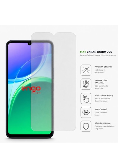 Vivo Y05 Mat Ekran Koruyucu 6.74 İnç 9h Nano Şeffaf