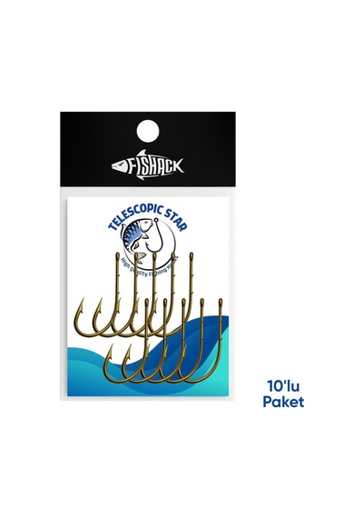 Olta İğnesi - Telescopic Star - Bronz - No: 5/0 10'lu Paket