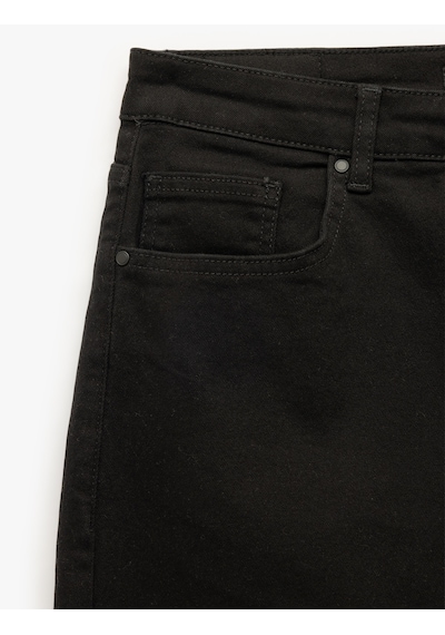 Koton Pamuklu Normal Bel Slim Straight Fit Jean Pantolon - Chadwick Jean Siyah 6wam40025nd Siyah Koton Pamuklu Normal Bel Slim Straight Fit Jean Pantolon - Chadwick Jean Siyah 6wam40025nd Siyah