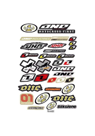 Motosiklet Sponsor Tasarım A4 Çoklu Sticker Seti 01 Diğer