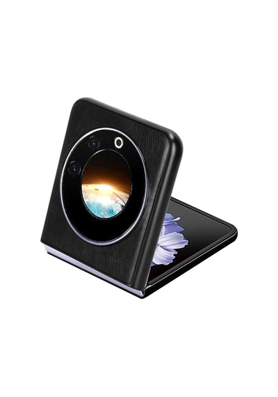 Tecno Phantom V Flip İçin Askılıklı Deri Kaplama Kılıf - Al4271