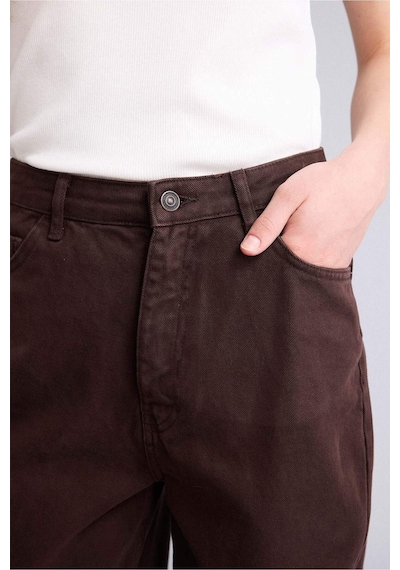Defacto Baggy Fıt Normal Bel Gabardin Pantolon G9893ax26spbn473 Kahve-bn473