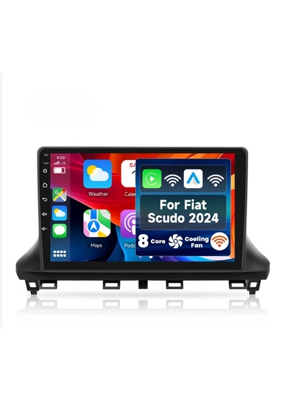 Foxus Fiat Scudo 2024+ 4gb Ram 64gb Hafıza Android Dokunmatik Ekran Oto Teyp - Carplay Wifi Gps Bluetooth Kamera Destekli Oem