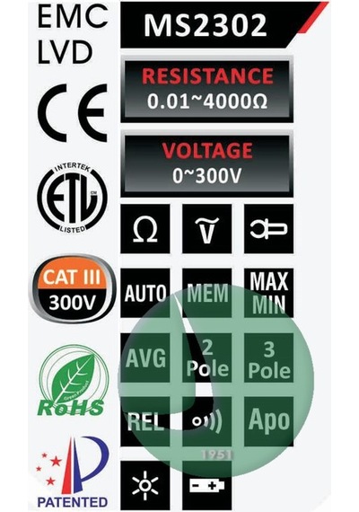 Mastech Ms2302 Toprak Direnci Test Cihazı - Meger