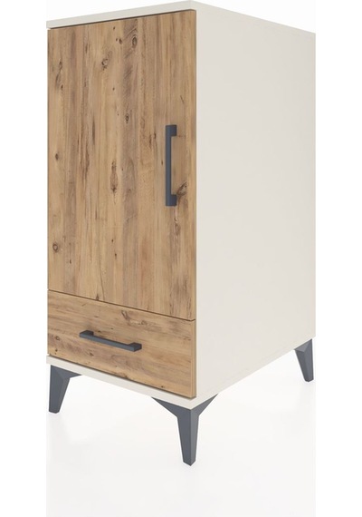 Kronos Komodin 3 Raflı Tek Çekmeceli Tek Kapaklı 44x59x96 Aytaşı-çam Aytası