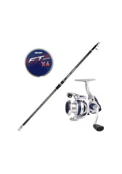 Yek Outdoor Hazır Olta Seti Okuma Revenger Tele Surf 420 Cm 4 Parça Surf Kamışı&okuma Arıa-6000a Painting Silver 1bb Olta Makinesi