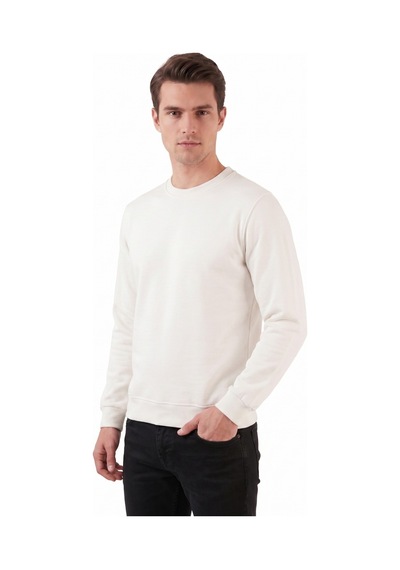 Baglan Erkek Sıfıyaka Sweatshirt Regular Kalıp Bgl-st05411 Krem