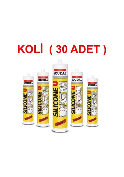 Soudal Silicone U Genel Amaçlı Silikon Kartuş 280Gr - Koli