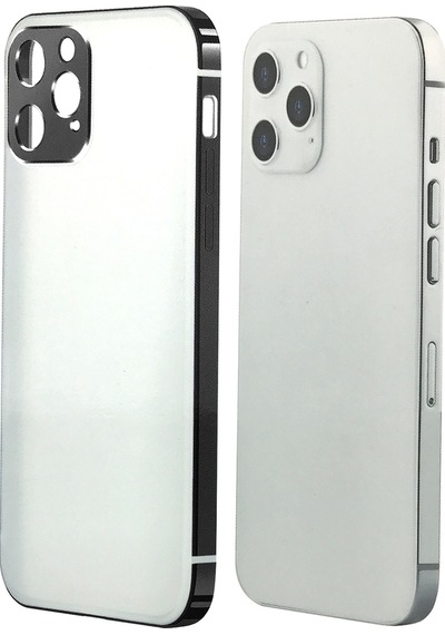Apple Uyumlu iPhone Coteetci 12 Pro Metal Kenarlık Seri Arka Koruma Kılıf Gri
