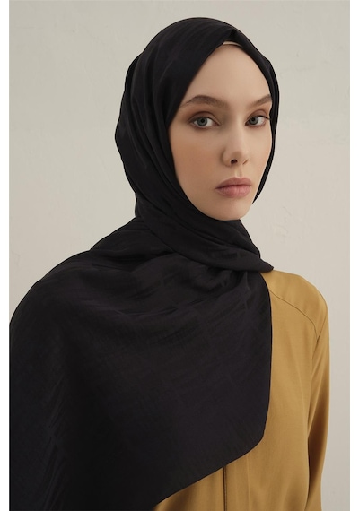 Armine Lyocell Naia Çubuk Desen Şal 3 03 Siyah