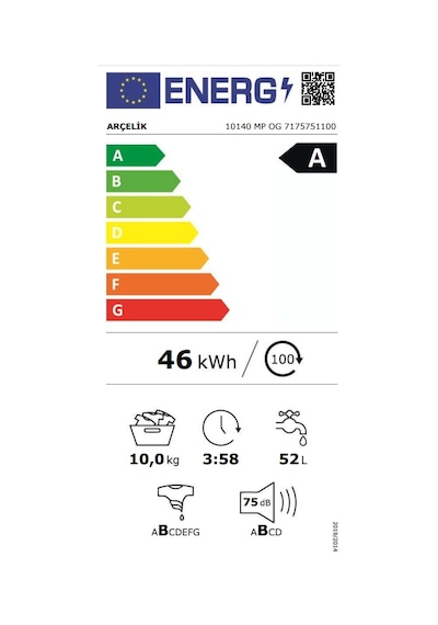 Arçelik 10140 MP OG 1400 Devir 10 KG Çamaşır Makinesi