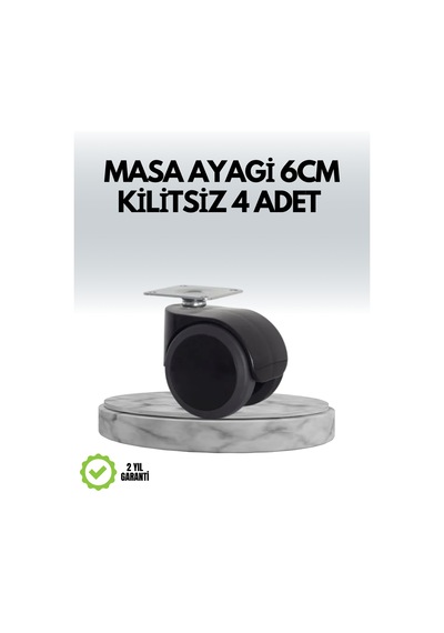 Halı Ve Beton Uyumlu Kilitsiz Mobilya Tekerleği 4 Lü Diğer