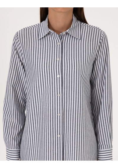 Pierre Cardin Kadın Lacivert Gömlek Desenli 50318226-vr033 Lacivert