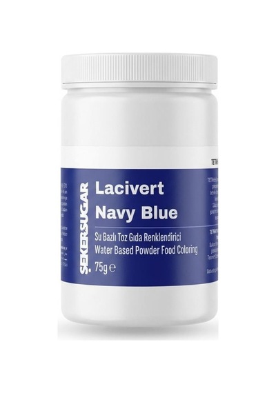 Şeker & Sugar Lacivert Su Bazlı Toz Gıda Boyası 75 G