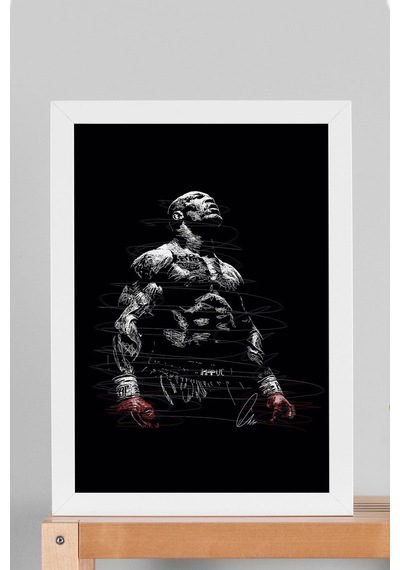 Mike Tyson Çerçeveli Tablo Boksör Tablosu - Estetik Poster