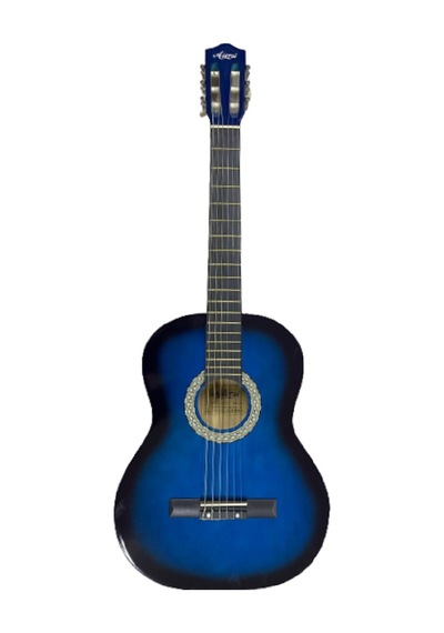 Klasik Gitar Tam Boy 4/4 Mavi Gölgeli Sap Ayarlı Üst Kalite