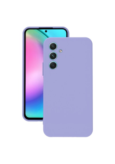 Samsung Galaxy Uyumlu A54 Kılıf Kamera Korumalı Silikon Rubber Arka Kapak Lila